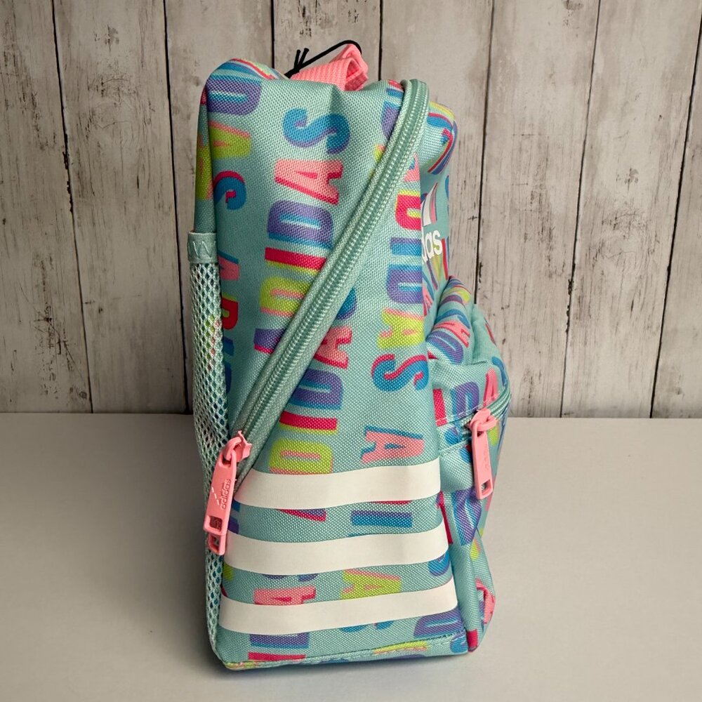 Adidas Santiago 3 Insulated Lunch Bag with Clip Lock Handle Aqua Pink Spark NWT - Picture 3 of 6